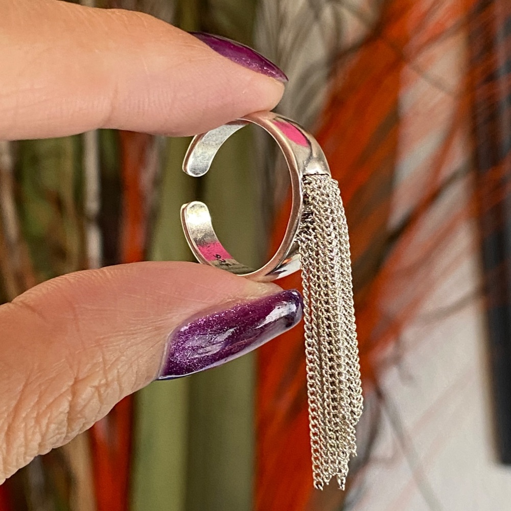 S925 Silver Open Ring,Silver Adjustable Ring,Tass… - image 7